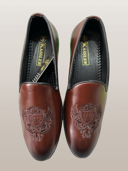 Regal Crest Embossed Loafers